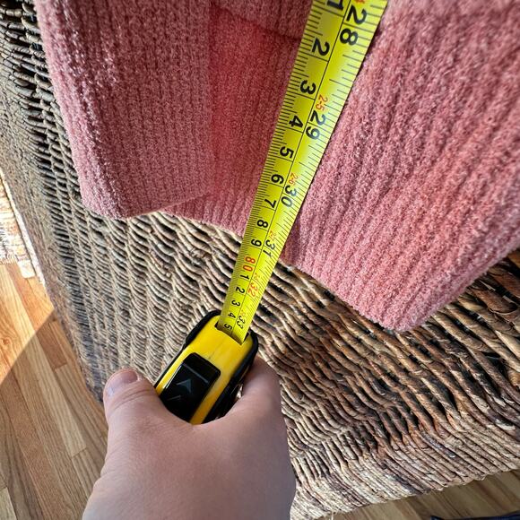 BAREFOOT DREAMS x Womens Cozy Chic Ulta Lite Coral Pink Duster Sweater Robe L - Picture 5 of 6